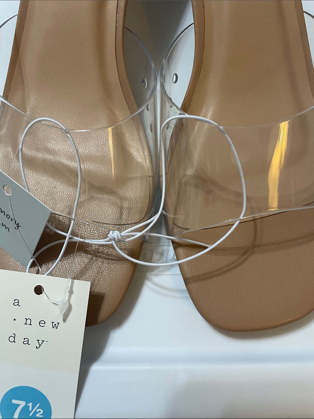 Lois Clear Kitten Heel Sandal, a new day NWT Sz. 7.5 - Picture 7 of 11